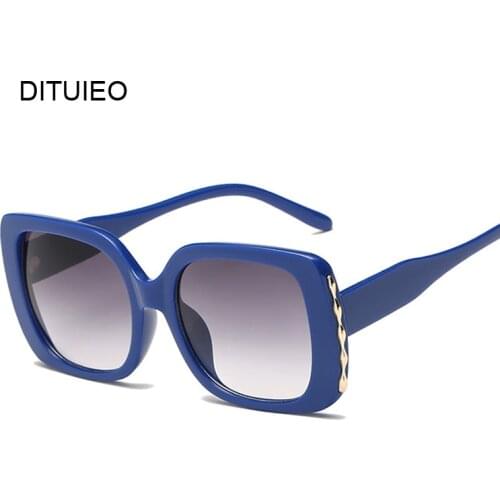 Fashion Square Frame Sunglasses Women Luxury Brand Designer Vintage Blue Sun Glasses Female Vintage Shades Oculos