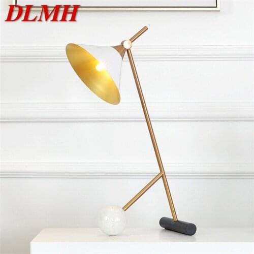 DLMH Modern Table Lamp Design E27 Reading White Desk Light Home Bedside LED Eye Protection For Children Bedroom Study Office