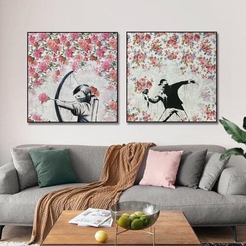 Modern Street Graffiti Art Love Launch Canvas Painting Abstract Posters and Prints Wall Art Pictures for Living Room Home Decor