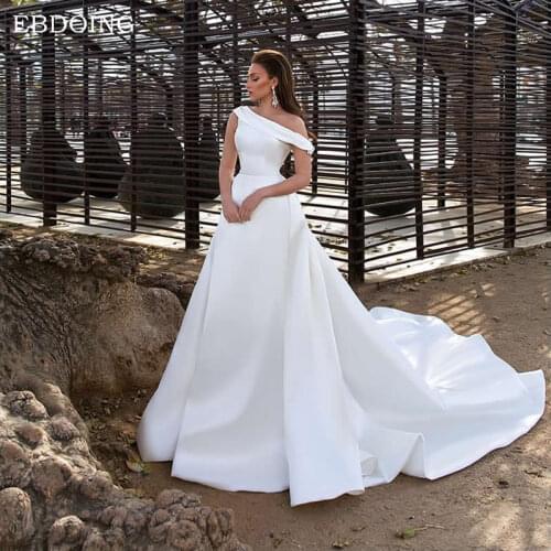 Wedding Dresses for Bride A-line Boat-neck Neckline Stain Marriage Long Floor-length Plus Sizes Customer-Made Wedding Gown