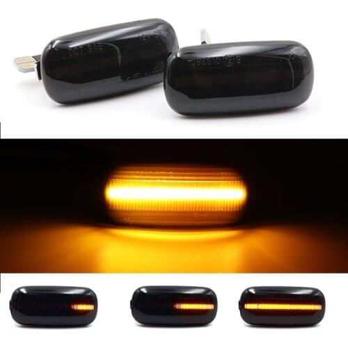2X Led Dynamic Flowing Side Marker Light For Audi A3 S3 8P A4 S4 RS4 B6 B7 B8 A6 S6 RS6 C5 C7 Car LED Amber Signal Light