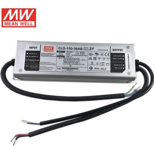 MEAN WELL ELG-150-36AB-3Y 150W 36V Dimmable LED Driver 110V/220V AC to 36V DC 4.17A 150W Current Adjustable LED Power Supply