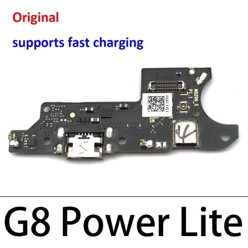 USB Charging Board Micro Dock Charger Port Connector Board Flex Cable Microphone Mic For Motorola Moto G8 Power Lite