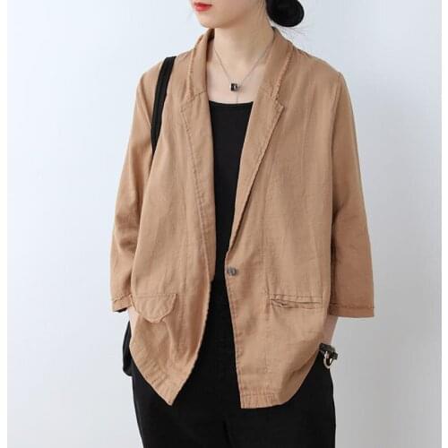 Spring 2020 New Suit Jacket Female Casual Korean Loose Temperament Wild Spring Summer Solid Shirt Blazer Coat Tops For Lady K151