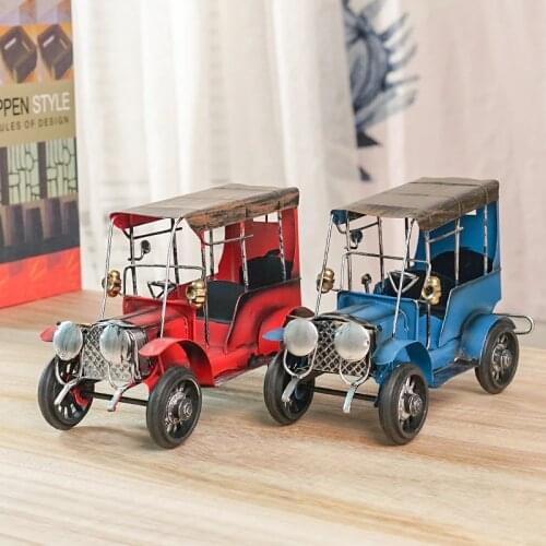 Zakka retro airplane rickshaw motorcycle model small ornaments tin decorations ornaments photography props