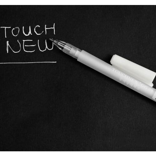 1PC 0.8MM White Highlight Pen Student Sketch Drawing Graffiti Art Markers Comic Design Hook Liner Pen Stationery Art Supplies