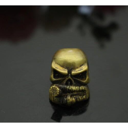 1PC Brass Smoking Old Man Knife Bead Lanyard Pendant Paracord Survival Bracelet Umbrella Rope DIY Decorative Accessories Pendant