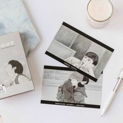 1pcs original design commemorative greeting card letter lover Bookmark 30 sheets