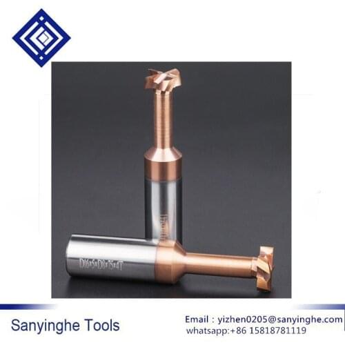 Free shipping 1 pcs Alloy Tungsten Steel Slotting Router Bits CNC Tool End mill Shank T Type Grooving Milling Cutter