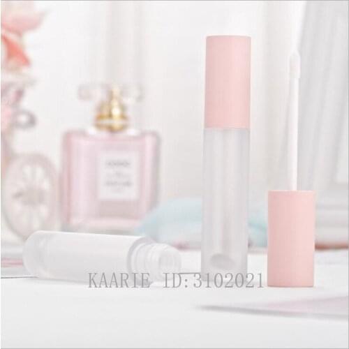 3ml 10/30/50pcs Empty Lipgloss Tubes Lip Gloss Lip Balm Tubes Contaiers Pink Lid Transprent Makeup Bottles Empty Lipgloss Bottle