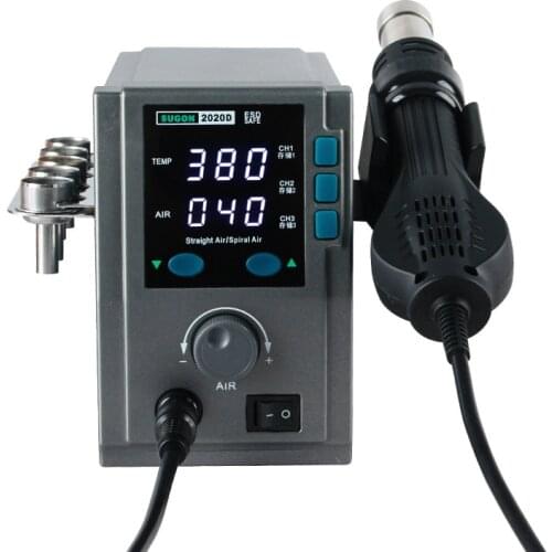 8620DX 1000W Hot Air Rework Station Microcomputer Temperature Control BGA Rework Station Curved Nozzle Welding Repair