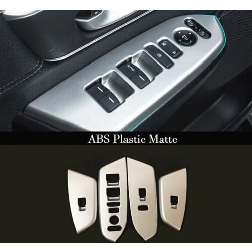 ABS Matte Door Window Glass Switch Button Decoration Panel Cover Trim For Honda CR-V CRV 2017 Car-styling 4pcs
