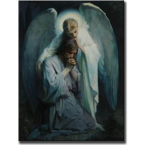 Angels And Prayers, Oil Canvas Can Be Used As A Living Room Bedroom Office Decoration