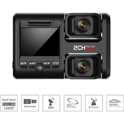 Wifi car dvr video recorder build in GPS dual cameras full hd 1080P for seat/front dual 170 degree Novatek 96663 dash Cam