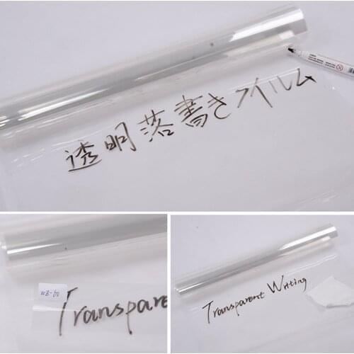 HOHOFILM 152cm*50cm Clear Single Side Writing Film Whiteboard Board for Teaching Make Sign Film used on glossy surface