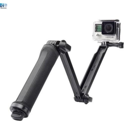 Biostore 3 Way Selfie Sticks For Gopro Hero Accessories Handle Grip Tripod Foldable Selfie Sticks Monopods Camera Tripods