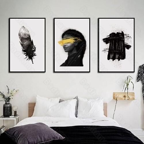 Decorative Painting Living Room Abstract Creative Personality Black and White Paintings Nordic Restaurant Study Wall Painting