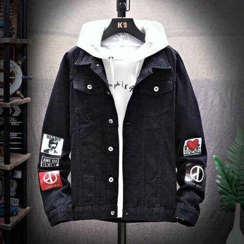 Denim Jacket Jean Men Vintage Mens 2021 New Spring Autumn Korean Fashion Handsome Student Casual Loose Top Streetwear Genuine