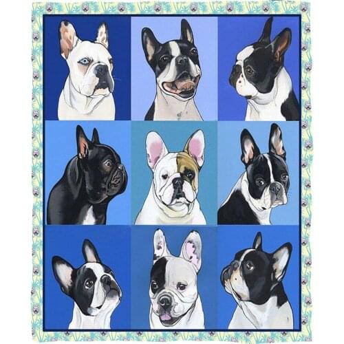 Bulldog 3d printed fleece blanket for Beds Hiking Picnic Thick Quilt Fashionable Bedspread Sherpa Throw Blanket Drop Shipping