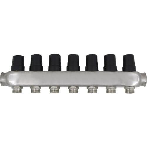 Stainless steel Water Distribution Manifold for Underfloor Heating System(2-11 port) 1"(DN25)*1/2 "(DN15)