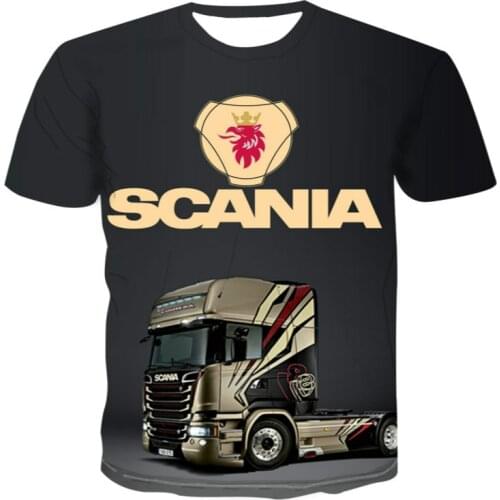 2021 Latest Mens And Womens Short Sleeve Travel Style Summer Leisure Fashion T-shirt Truck 3d Printing Round Neck Pullover 130