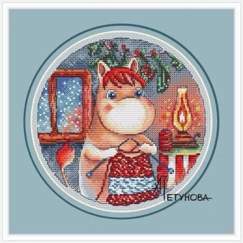 Lovely water bear Cross Stitch Kit Packages Counted Cross-Stitching Kits New Pattern NOT PRINTED Cross stich Painting Set