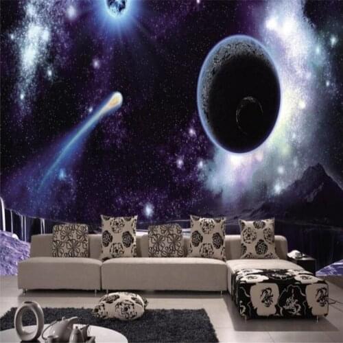 Planet Star TV sofa wall professional production murals wholesale wallpaper mural poster photo wall