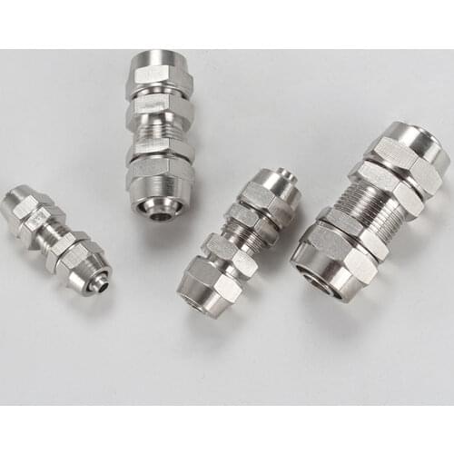 Twist Fit 4/6/8/10/12mm OD Hose x Bulkhead Pneumatic Quick Screw Air Fitting