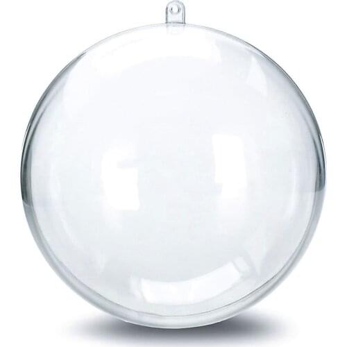 Size 15.6cm 36pcs wholesale transparent plastic Christmas decoration ball , clear hanging box , clear candy packing box