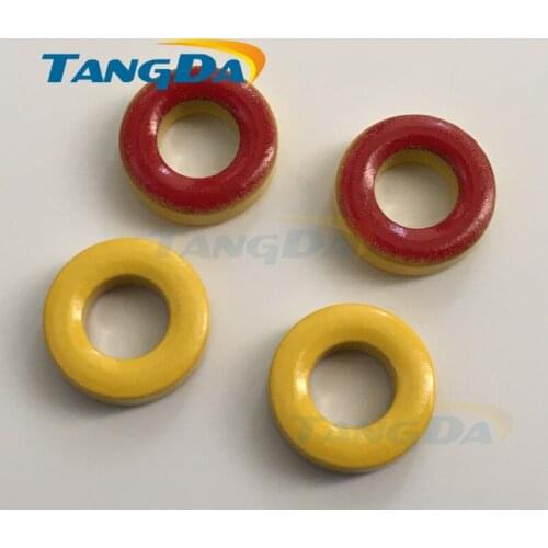 Tangda T68 Iron powder cores T68-8 OD*ID*HT 18*9*5 mm 19.5nH/N2 35uo Iron dust core Ferrite Toroid Core toroidal yellow red AW