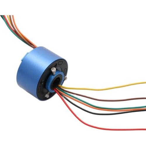 Through Bore Coductive Slipring with Hole Dia.12.7mm 2CH 6CH 10A Hollow Shaft Slip Ring Rotary Electric Brush Collecting Joint