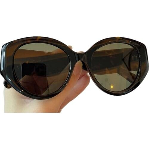 High Quality Cat Eye Sunglasses Women UV400 Brand Big Frame Fashion Mirror Sunglasses Female With Box