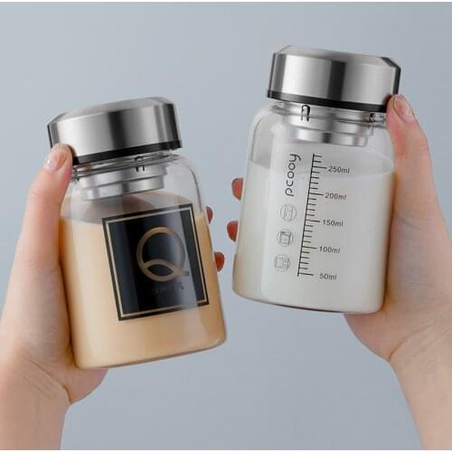 Free LOGO Lovers Glass Outdoor Cup Microwave Oven Heating Graduated Milk Cup Breakfast Tea Cup Best Gift for Festival