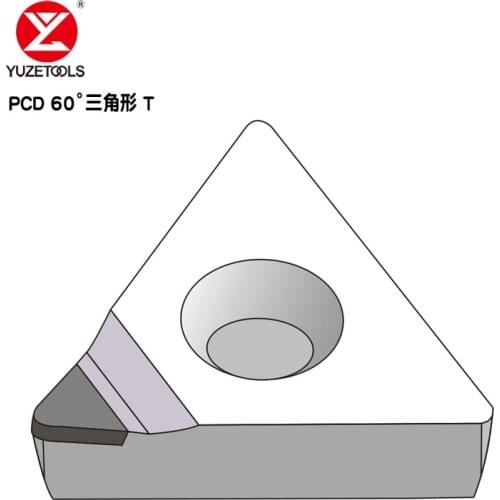 10PCS TPGW090204 PCD CNC Lathe Tool Turning Boring Cutting Carbide Diamond Tip Insert for Aluminum Copper Machining