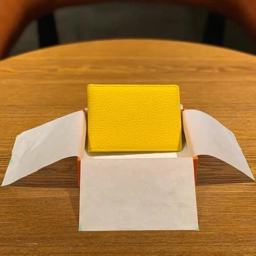 Leather ultra thin ID card bag