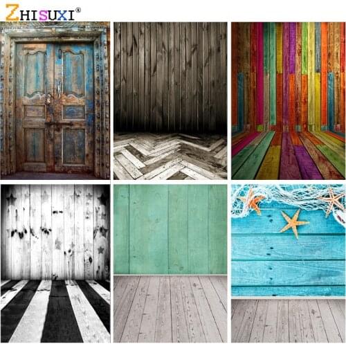 Vinyl Retro Wooden Floor Vintage Baby Portrait Photography Backdrops For Photo Studio Background Props 21622 SLMB-02