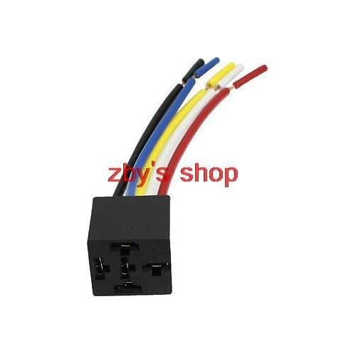 High Quality Vehicle Cars Black Heat Resistant 5 Pin Automotive Relay Socket