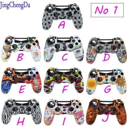 Decals Camo Protective Silicone skin case Gel cover Soft rubber sleeve for Playstation 4 PS4 Controller PS4 Pro Slim