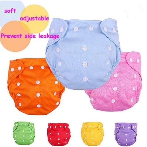 1Pc Cotton Reusable Nappies Soft Covers Baby Cloth Diapers Adjustable Training Pants Waterproof Cloth Diaper Nappy Changing