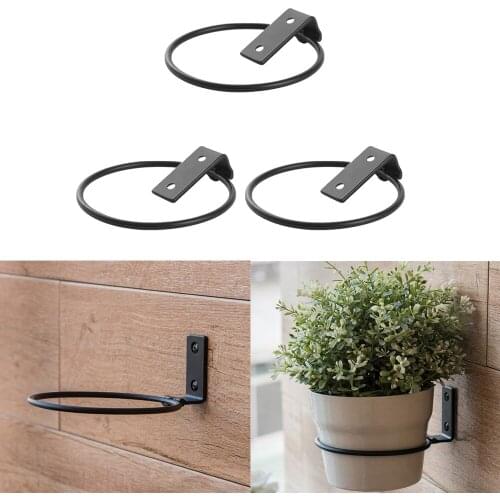3 Pcs Potted Plant Metal Rack Wall-Mounted Potted Plant Rack Gardening Supplies