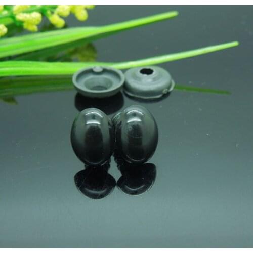 9*12mm Oval Black Safety Eyes / Plastic Doll eye Handmade Accessories For Koala Bear Nose Doll Animal Puppet Making -100pcs/lot