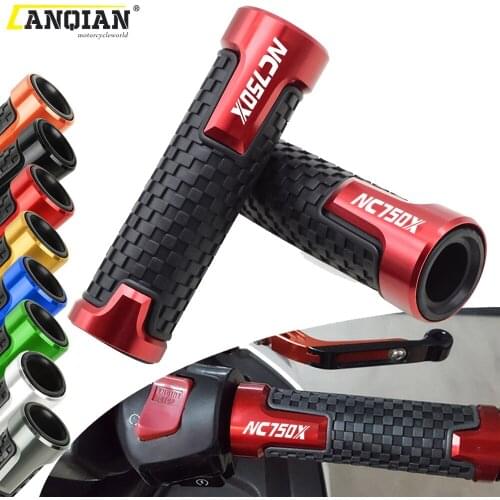 7/8" 22mm Motorcycle CNC Aluminum Rubber Handlebar Grips Hand Bar Grip For Honda NC750X NC750 NC 750 X 2014-2019 2018 2017 2016