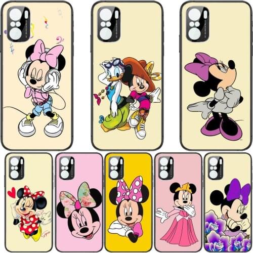 Minnie Love Phone Case For xiaomi redmi POCO F1 F2 F3 X3 Pro M3 9C 10T Lite NFC Anime Black Cover Silicone Back Prett mi 10 ultr