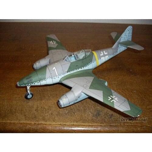 DIYMyModeI 1:33 Scale Messerschmitt Me-262 A-1a Schwalbe DIY Handcraft PAPER MODEL KIT Puzzles Handmade Toy DIY