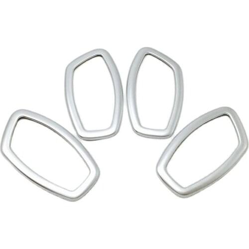 For Renault Clio 4 2013 2014 2015 2016 2017 2018 Clio 4 ABS Matte Silver Interior Door Bowl Cover Trim Auto Accessories sticker