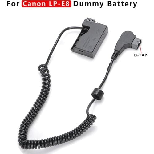 D-TAP interface LP-E8 Dummy Battery ACK-E8 DR-E8 DC Coupler for Canon EOS 550D 600D 650D 700D Rebel T2i T3i T4i T5i Kiss X4 X5