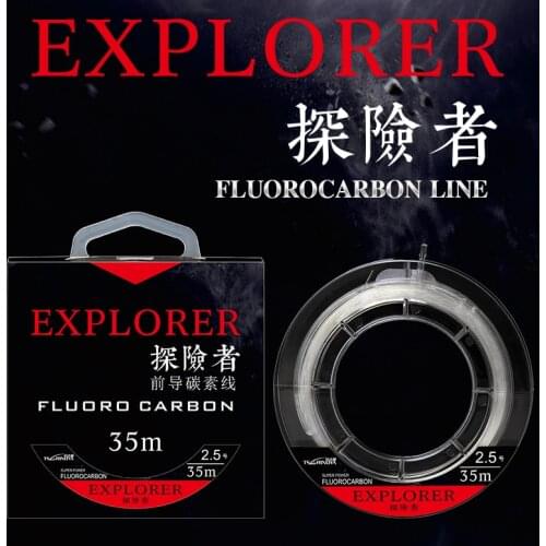 TSURINOYA Fluorocarbon line EXPLORER Fishing Lure Line 35m wire Leader Main Line High Strength Sinking Carp Wire Leader Line