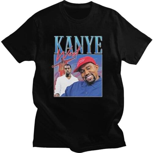 2021 Hot Sale Kanye West Print Unisex Short Sleeves O-neck Tshirts Vintage Creative Streetwear Men Women New Tee Couple Clothing