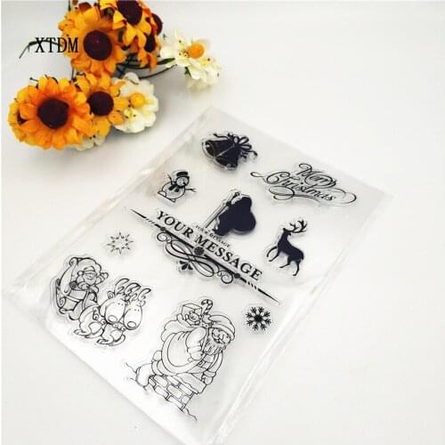 Hot sale your message Transparent Clear Stamps / Silicone Seals Roller Stamp for DIY scrapbooking photo album/Card Making