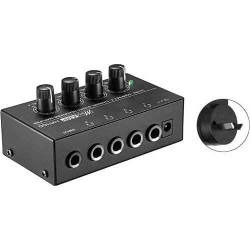 HA400 4 Channels Mini Stereo Headphone Amplifier with Power Adapter US/UK/EU/AU